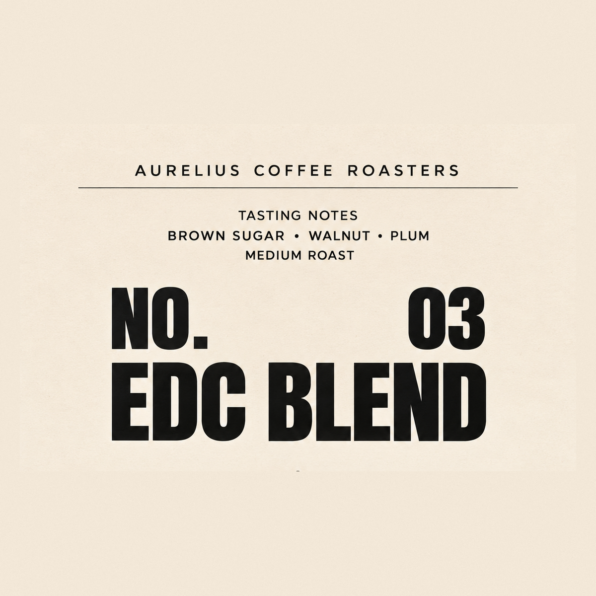 EDC Blend (Every Day Coffee) label cover